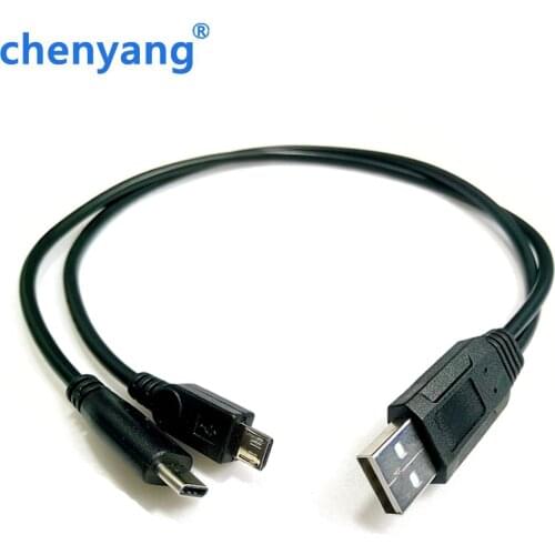 USB Cable Type C and Micro USB 2 in 1 Type-C Cable Quick Fast Charge 2.4A Data Sync for Xiaomi Note 2 LG G5 Nexus 6P