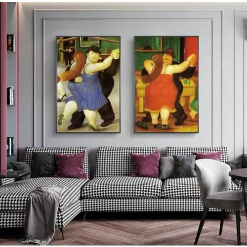 Nordic Dancer Canvas Paintings By Fernando Botero Famous Wall Art Posters And Prints Abstract Funny Art Pictures Cuadros Decor
