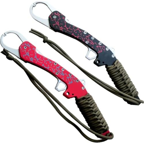 Best Fish Control Stainless Steel Control Fish Device Aluminum Fishing Lip Grips Fish Gripper Tools 164g 28cm