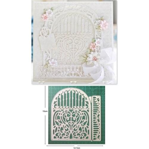 Metal Cutting Dies Cut Mold Lace Background Frame Christmas Decoration Scrapbook Paper Craft Knife Mould Blade Punch Stencils