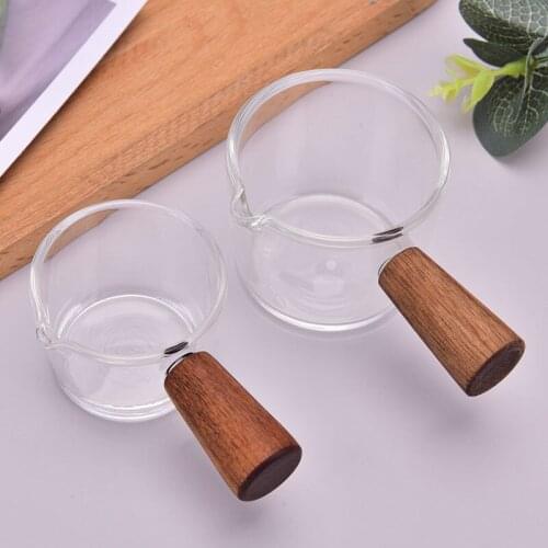 Multi-functional Taste Dish Coffee Mini Milk Cup Dish With Handle Glass Sauce