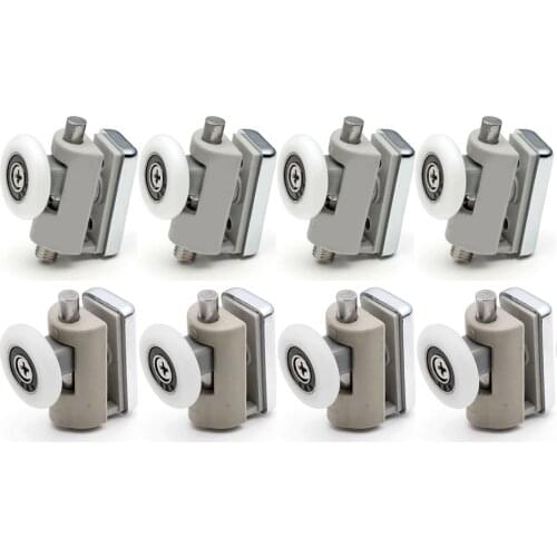 Set of 8 Single Shower Door Rollers / Runners / Wheels / Pulleys wheel22mm/ 25mm Diameter Replacement Parts