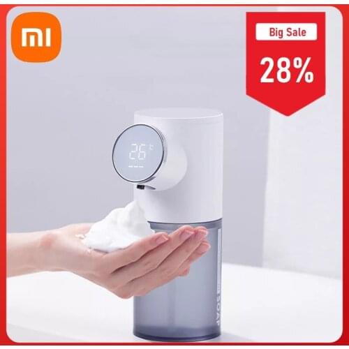New Xiaomi Automatic Soap Dispenser Temperature Display USB Rechargeable 320ml Liquid Soap Dispensers Foam Hand Sanitizer