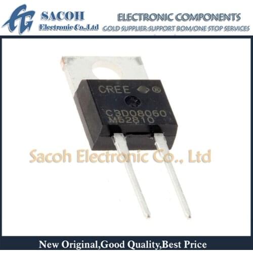 Free Shipping 10Pcs C3D08060A C3D08060G C3D08060 TO-220/TO-263 8A 600V SiC Zero-Recovery rectifier