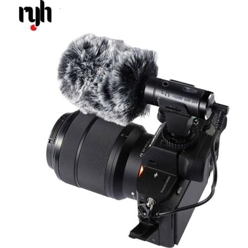 RYH 3.5mm Real-time Monitoring Recording Microphone Hypercardioid Condenser Microfone For Phone Camera Vlog Shooting Interview