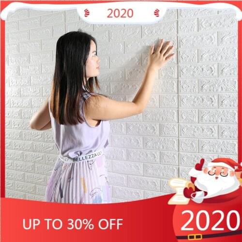 3D Wall Stickers Imitation Brick Bedroom Decor Waterproof Self-adhesive Wallpaper For Living Room Kitchen TV Backdrop Decor70*77