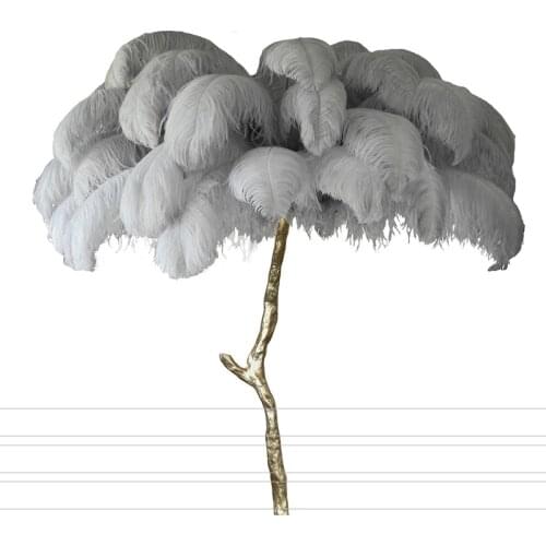 Modern Ostrich Feather Stand Light Living Room Resin Floor Lamp Bedroom Nordic Interior Decor Lighting Floor Light Stand Lamp
