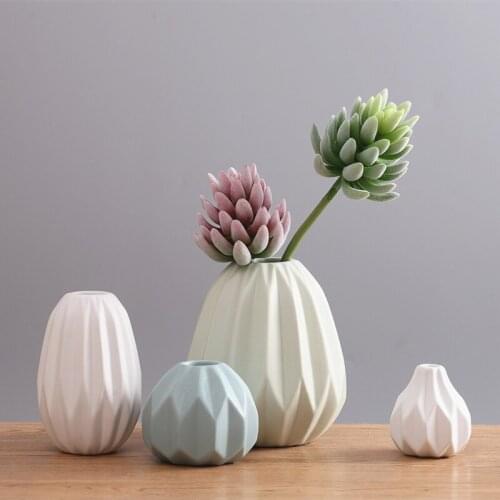 Nordic Modern Simple Living Room Table Ornaments Ceramic Vase Flower Arrangement Flower Vase 1pcs