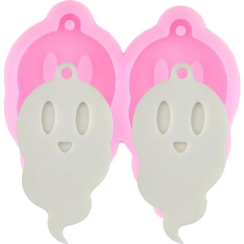 Super Glossy Ghost Earring Silicone Mold DIY Craft Keychain Resin Epoxy Mould Handmade Charms Necklace Jewelry Pendant Molds