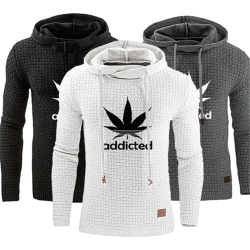 Mens Jacquard Hoodies Mens Solid Long Sleeve Hooded Sweatshirt Casual Sport Tops Hoody Style long sleeve Hoodie man Sweatshirt