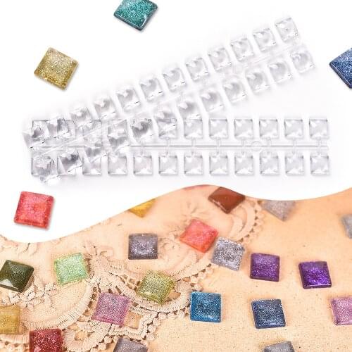 2pcs 24 Tips UV Gel Polish Nail Art Display Clear Square Color Board Tips Card For Acrylic Nail Polish Practice Display Tool