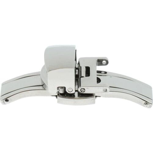 High Quality Stainless Steel Clasp Strap for Watch Double Push Button Compatible with Standard Lugs