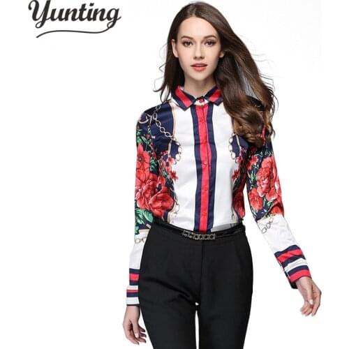 Блузки с принтом Yunting China At AliExpress