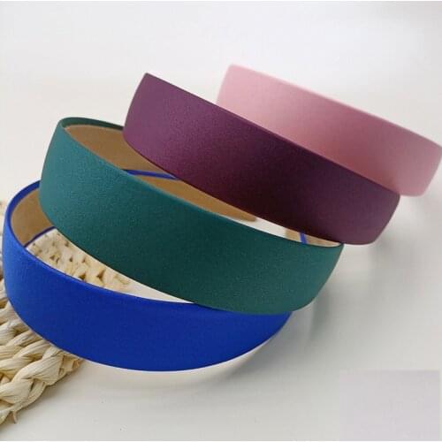 Womens wide hair band headdress Solid color cloth headband Girls hair band headband hair accessories Ladies hair accessories