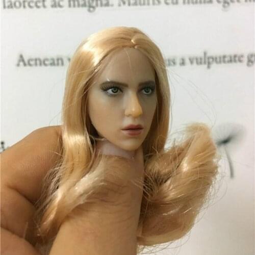 1/6 Scale European Blond Hair Girl Head Sculpt for 12inch Action Figure Phicen Tbleague HOTTOY Doll Toys