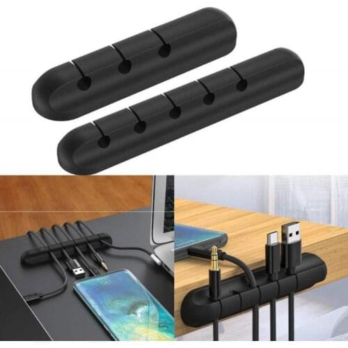 1PC Cable Storage Clamp Durable USB Cable Winder Desktop Tidy Management Clip Cable Organizer Home Office Desktop Storage Gadget