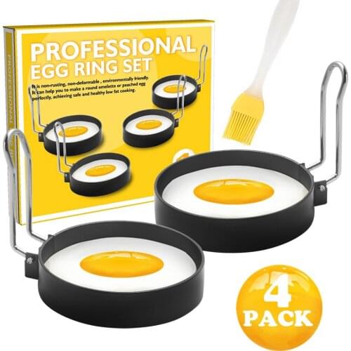 2/4Pcs huevo frito Shaper de molde para tortillas molde freír huevos herramientas de la cocina accesorios de cocina