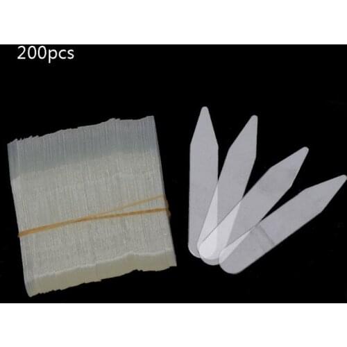 200Pcs Plastic Collar Stays Stiffeners Stay Bones Shirt Mens Clear Collar Stays 62KE
