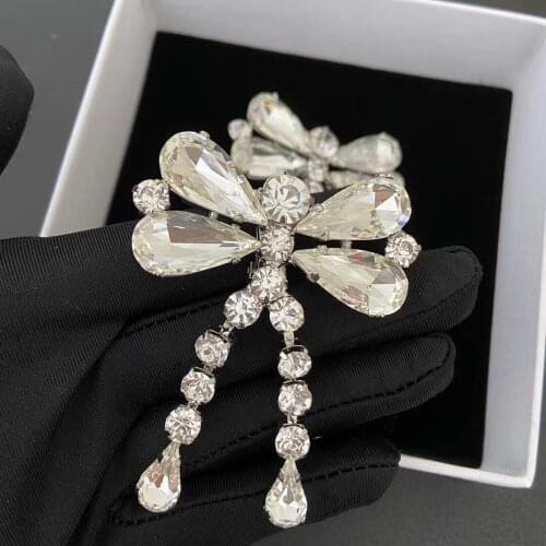 2021 new style trendy temperament crystal butterfly ear clip