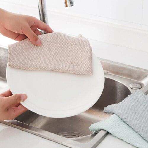 3 Pcs /Set Kitchen Cleaning Cloth Multifunction Towel For Window Glass Home Cleaning Tool Floor Rags Bowl Dish Ceramic Tile Wipe