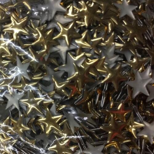 300pcs 8*8mm Star Shape Gold Hot fix Nailheads FlatBack Rhinestuds Iron Glue on Studs And Spikes For Clothing DIY Accessories