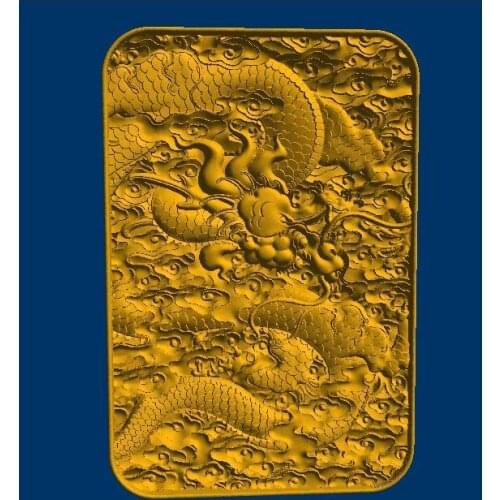 3D model relief for cnc in STL format Dragon card