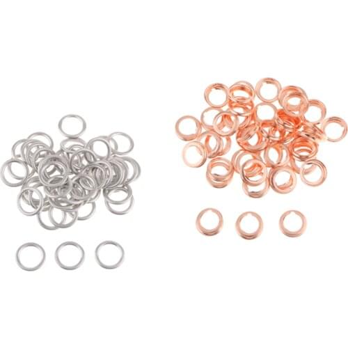50pcs 14mm Oil Drain Plug Crush Washer Gaskets for Audi S4 A4 Q5 VW+50pcs 12mm Oil Drain Plug Gaskets for NISSAN
