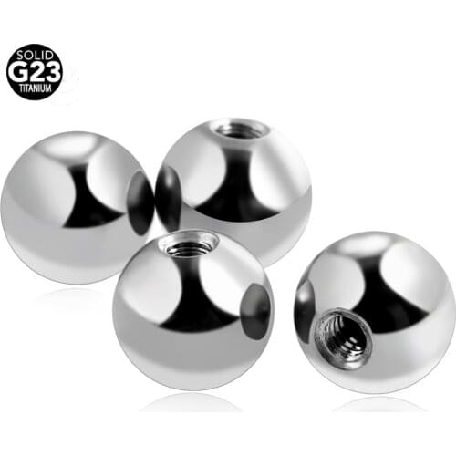 50pcs/lot 16G 14G Titanium Screw Balls Accessories Body Jewelry Rings Lip Nipple Pircings Eyebrow Piercings Stretcher Rings