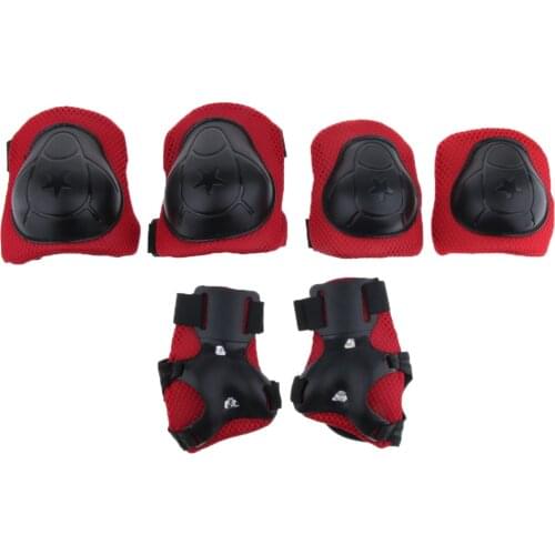 6Pcs Kids Elbow Knee Wrist Protective Pads for Skateboard Skating