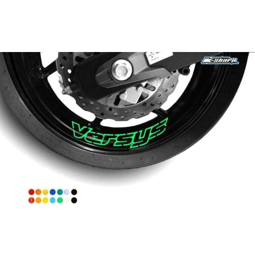 8 X custon inner rim decals wheel reflective sign Stickers stripes FIT KAWASAKI VERSYS