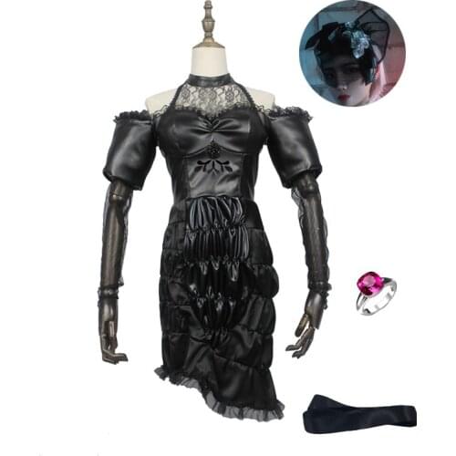 Anime! Identity V Cosplay Vera Nair Deadly Gentleness New Skin Black Noble Dress Sexy Cosplay Costume For Women Halloween
