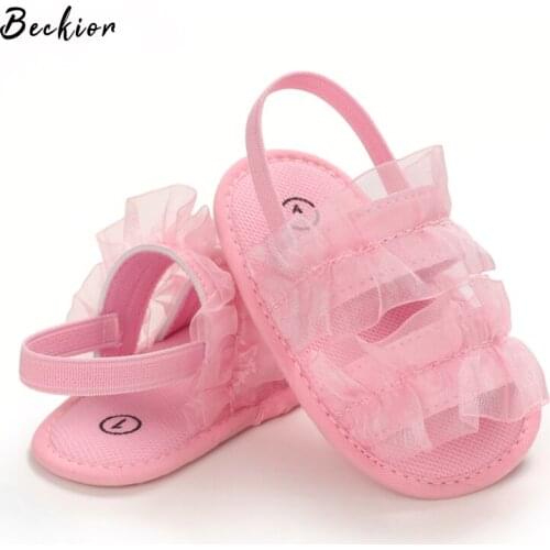 2021 Newborn Summer Infant Baby Girls Sandals Cute Toddler Shoes Lace Princess Casual Crib Shoes Baby Girls Shoes 1 year