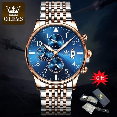 2021 New Top Mens Fashion Watch Brand Luxury Stainless Steel Sports Mens Watch Chronograph Cuarzo Watch Relogio Masculino 2869