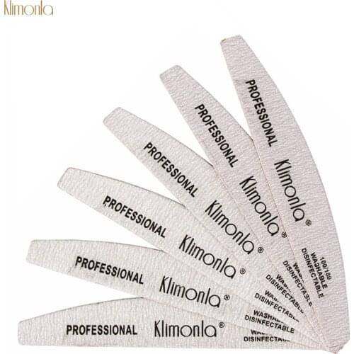 6Pcs Wooden Nail File 100/180 Sandpaper Emery Board Professional Washable Manicure set de limas Nail Accessoires Nail Tools