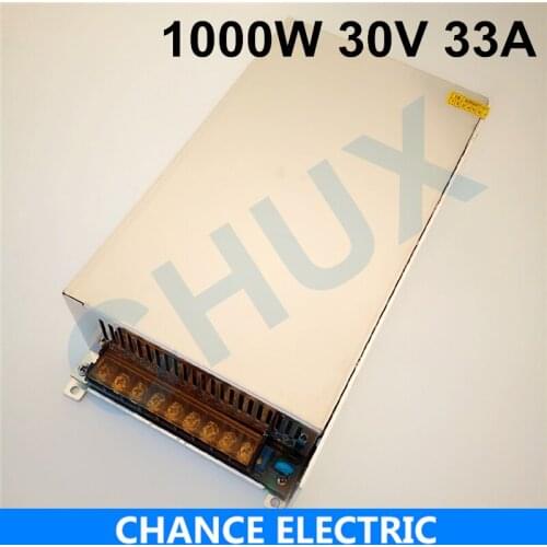 1000W 33A 30V Switching Power Supply 30v Adjustable Voltage Ac to Dc Power Supply for Industrial Field Free Shipping