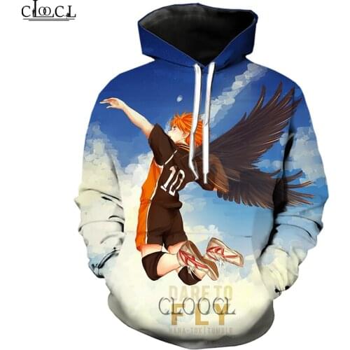 HX Popular Japanese Anime Haikyuu 3D Print Oversized Hoodie Men Tracksuit Autumn Long Sleeve Pullover Fashion Tops Drop Shipping