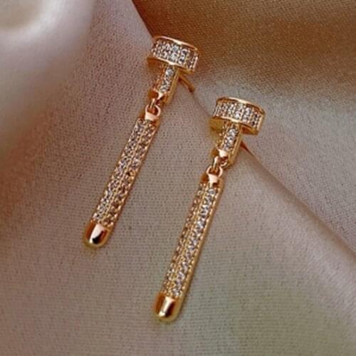 Korean Earrings Fashion Jewelry Nail Crystal Earrings Temperament Statement Earrings Brincos Stud Earrings For Women Wholesale