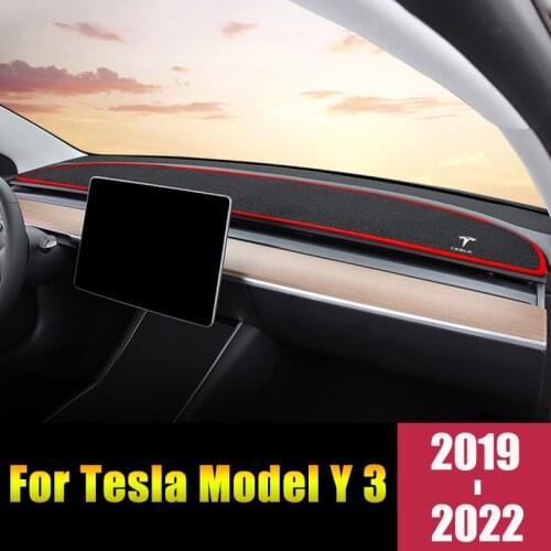 For Tesla Model Y 2021 2022 Model 3 2019 2020 2021 Car Dashboard Cover Mats Avoid Light Pads Anti-UV Case Carpets Accessories