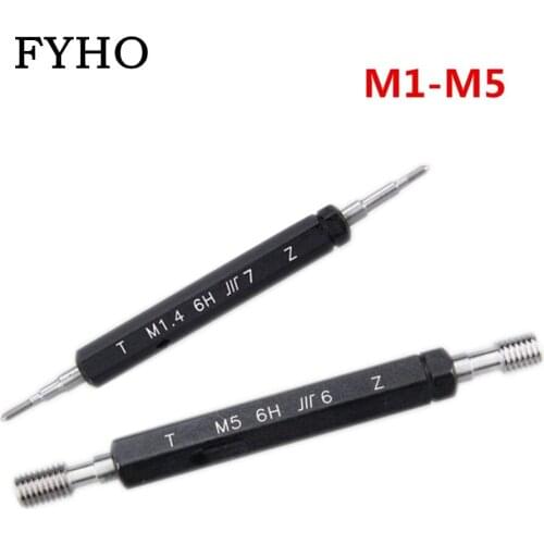 M1-M5 Metric Gauge 6H Thread Plug Gauge Precision Internal Screw Gage Fine Pitch Thread Test Tool HY110