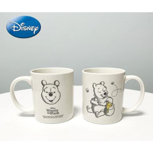 Disney Pooh Bear Cute Mug Couple Water Cup Cartoon Ceramic Cup Household Drinking Cup Mark Water Cup