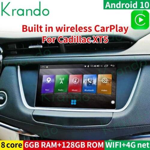 Krando 9"Android 10.0 tesla style vertical screen Android For Cadillac XT5 car head unit wireless carplay Tape Recorder Stereo