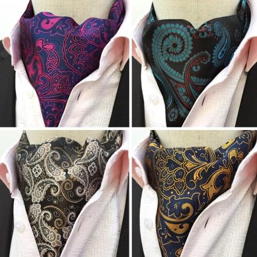 Men Stylish Floral Paisley Cravat Ascot Ties Gentlemen Neckties BWTHZ0235