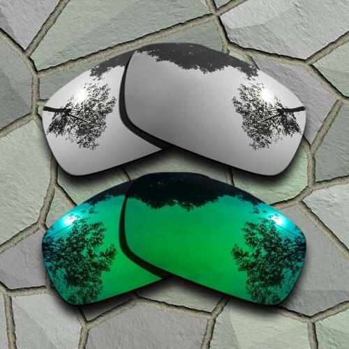 Chrome&Jade Green Sunglasses Polarized Replacement Lenses for Oakley X Squared