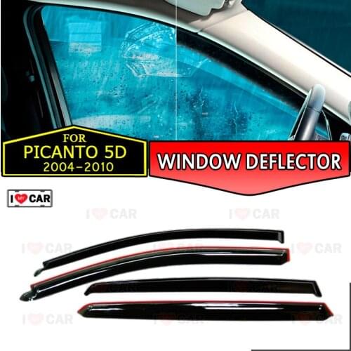 Window deflector for Kia Picanto 5D 2004-2010 car window deflector wind guard vent sun rain visor cover car styling decor
