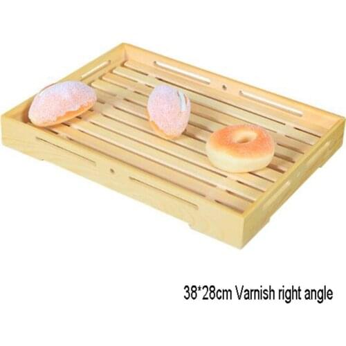 Pastoral Wood Storage Tray Fruit Cake Bread Dessert Plate Display Tray Home dessert Desktop Decor Prop
