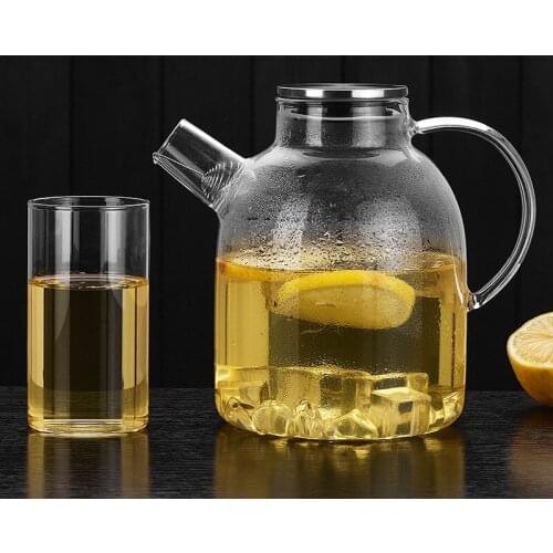 Thick glass bubble teapot heat resistant health pot filter flower teapot transparent cooling kettle custom LOGO