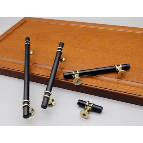 Modern Simple Handle Cabinet Door Drawer Shoe Cabinet Furniture Hardware Black Gold Door Pulls Kitchen Cabinet Handles