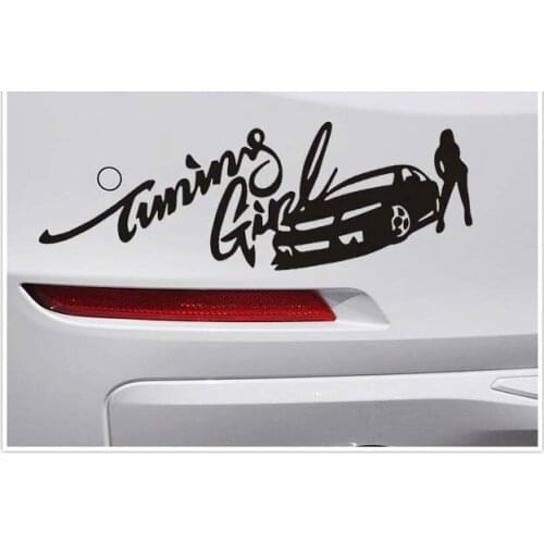 Aliauto Car-styling Reflective Car-Covers Timing Girl Car Sticker And Decals Accessories For Volkswagen Polo Golf Toyota Renault