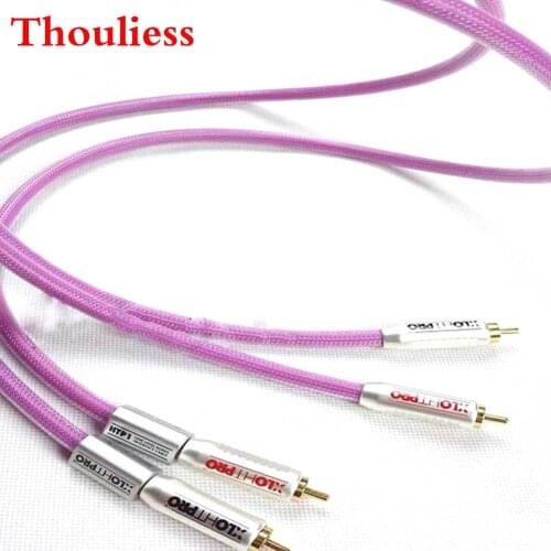 Thouliess HIFI Carbon Fiber RCA Interconnect Cable Cardas Cross RCA Interconnect Audio Cable Amplifier CD DVD player Audio