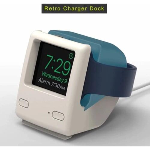 Universal Silicone Retro Watch Charger Charging Stand Dock Station Holder Mount For Apple Watch Series 4/3/2/1